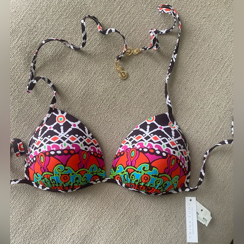 Trina Turk Patterned Bikini Top